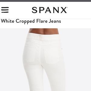 SPANX White Cropped Flare Jeans